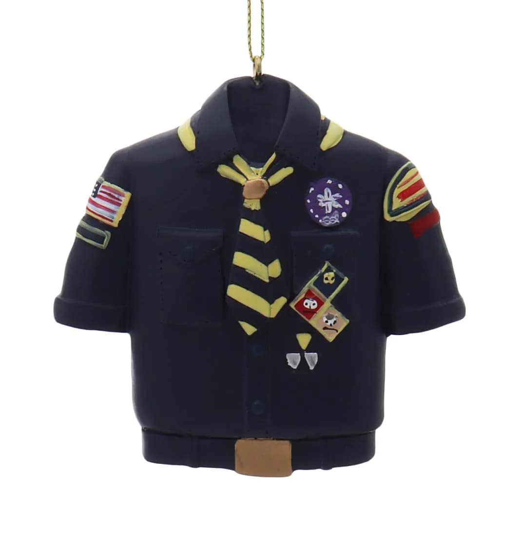 Kurt Adler Cub Scout Blue Shirt Ornament 8.26 cm (3.25-inch) | Officially Licensed Boy Scouts of America - main product image
