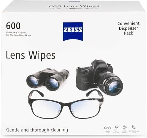 ZEISS Pre-Moistened Lens Cleaning Wipes 600 Count | Fragrance-Free for All Optics thumbnail 1