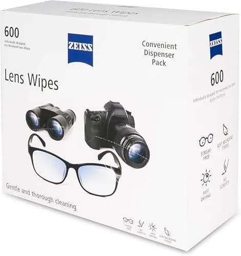 ZEISS Pre-Moistened Lens Cleaning Wipes 600 Count | Fragrance-Free for All Optics thumbnail 2