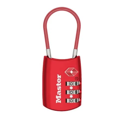 Master Lock 4688D TSA Luggage Lock, Red 1 Pack | Set Your Own Combination Lock thumbnail 1