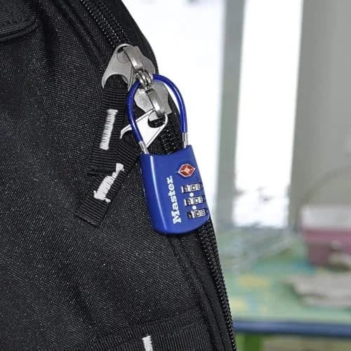 Master Lock 4688BLUEC Set Your Own Combination TSA Approved Luggage Lock, Travel Zipper Padlock with Vinyl Covered Steel Cable | 30mm Body, 38mm Shackle thumbnail 9