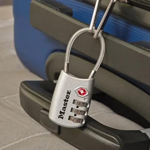 Master Lock TSA Approved Combination Luggage Lock Silver 1-Pack | Secure Your Bags with a Resettable 3-Digit Lock thumbnail 6