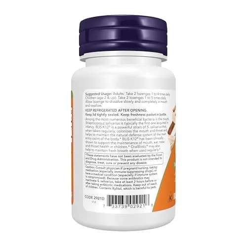 NOW OralBiotic™ 60 Lozenges | Supports Mouth & Throat Health, Adults & Kids thumbnail 3