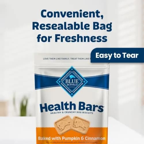 Blue Buffalo Health Bars Pumpkin & Cinnamon Dog Biscuits 454g (16 oz) | Oven-Baked Natural Dog Treats thumbnail 6