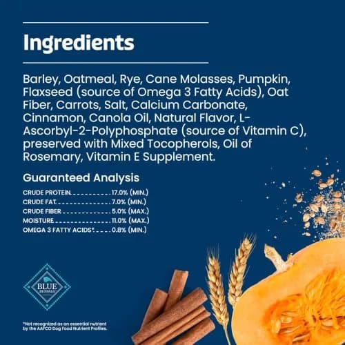 Blue Buffalo Health Bars Pumpkin & Cinnamon Dog Biscuits 454g (16 oz) | Oven-Baked Natural Dog Treats thumbnail 9