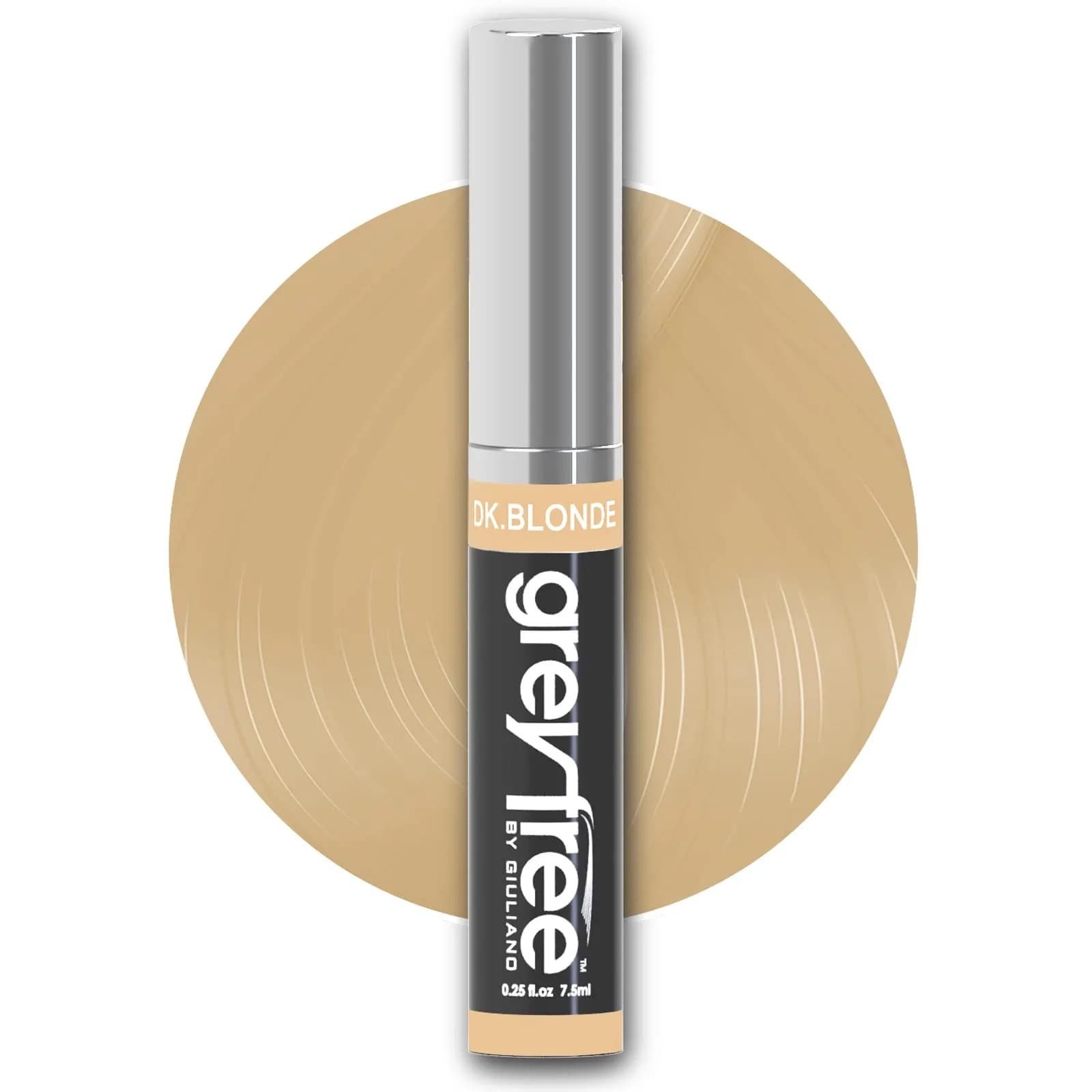 Greyfree Medium Brown Hair Mascara Root Touch-Up for Gray Hair | Precision Hairline Concealer for Brows & Beard (7.4ml / 0.25 Fl Oz) — DARK BLONDE