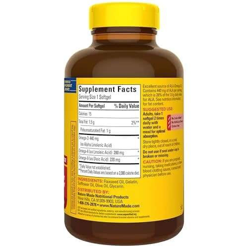 Nature Made Triple Omega 3-6-9 Softgels 150 Count (75 Day Supply) thumbnail 8