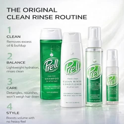 Prell Original Green Shampoo – Classic Clean Deep Cleansing Shampoo 400ml (13.5 Fl Oz) | Gentle Formula for All Hair Types thumbnail 8