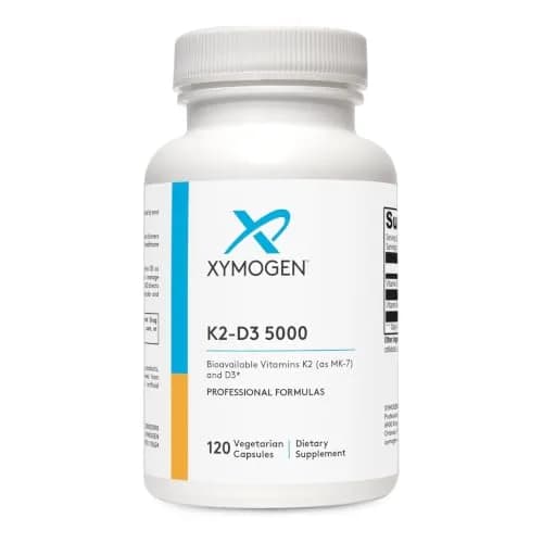 XYMOGEN K2-D3 5000 | Vitamin D3 K2 for Bone & Heart Health, 120 Capsules thumbnail 1