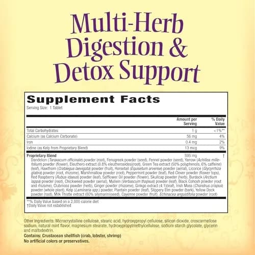 Nature's Secret Multi-Herb Digestion & Detox Support | 275 Tablets for Digestive Wellness & Cleansing thumbnail 2
