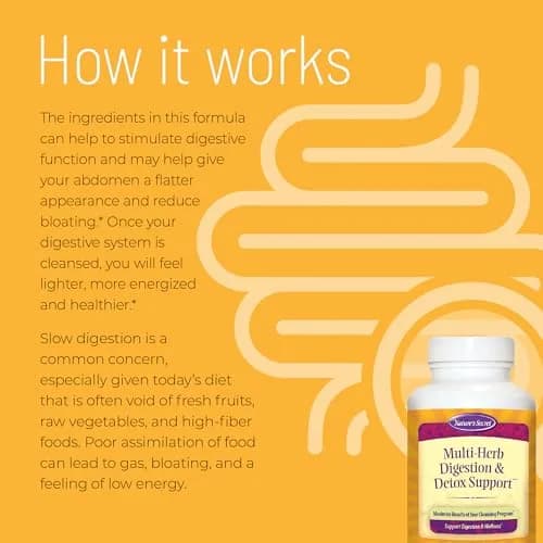 Nature's Secret Multi-Herb Digestion & Detox Support | 275 Tablets for Digestive Wellness & Cleansing thumbnail 3