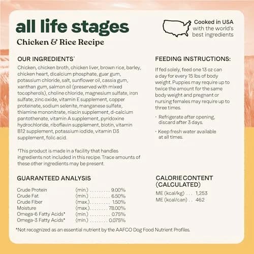 CANIDAE All Life Stages Wet Dog Food, Chicken & Rice, 13 oz, 12 Pack | Complete Nutrition for All Dogs thumbnail 6
