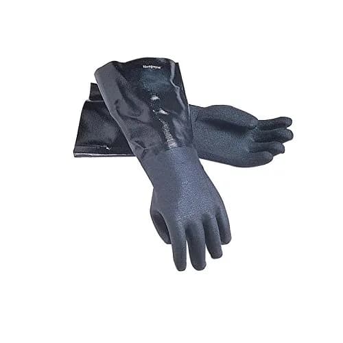 San Jamar Neoprene Dishwashing Glove, 17" (Pair), Black | Heat-Resistant & Textured for Wet & Slippery Dishes thumbnail 1
