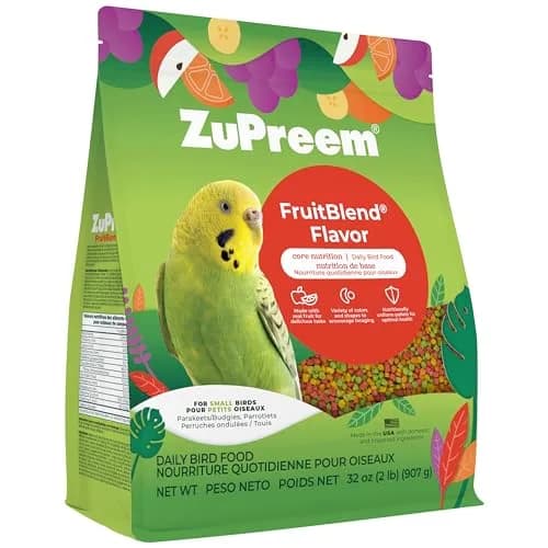 ZuPreem FruitBlend Parakeet & Budgie Food 907g (2 lb) | Complete Daily Nutrition for Small Birds thumbnail 1