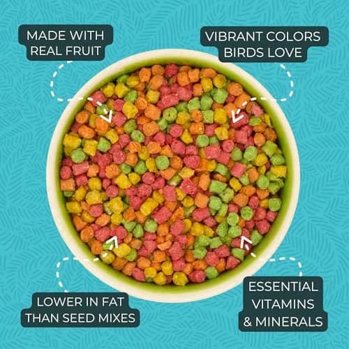 ZuPreem FruitBlend Parakeet & Budgie Food 907g (2 lb) | Complete Daily Nutrition for Small Birds thumbnail 4