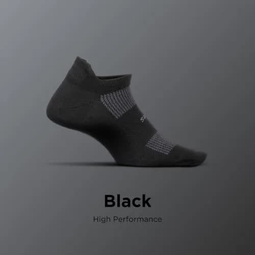 Feetures High Performance Ultra Light No Show Tab Socks, Black, Large | Supportive, Moisture-Wicking, Ankle Fit thumbnail 2