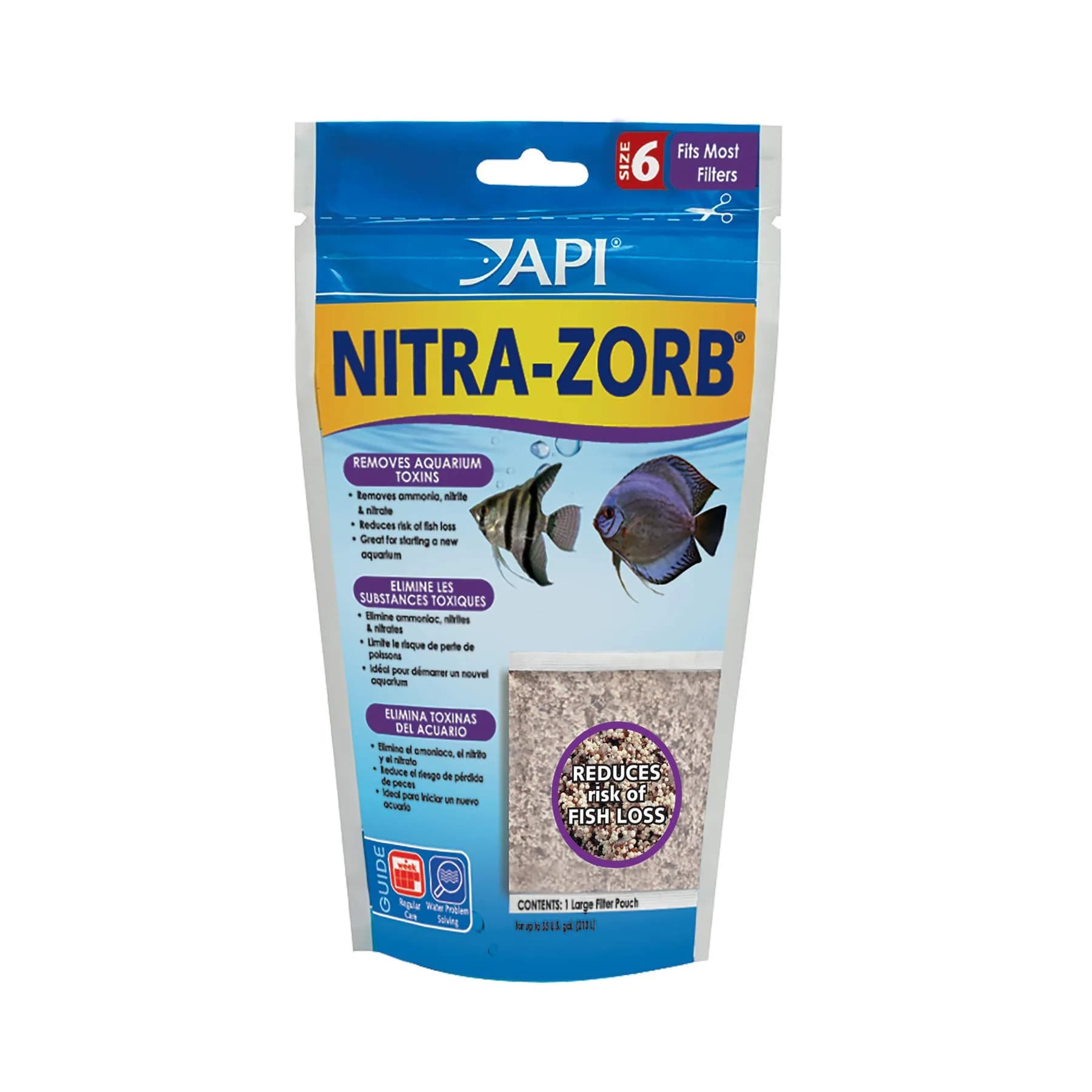 API NITRA-ZORB SIZE 6 Aquarium Canister Filter Filtration Pouch 1-Count Bag | Removes Toxins & Supports Fish Health - main product image