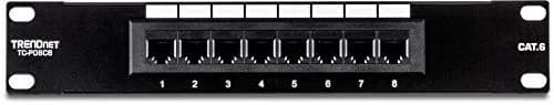 TRENDnet 8-Port Cat6 Unshielded Patch Panel, TC-P08C6 | 250 MHz Gigabit Ethernet, 10 Inch Wide, Cat 6 thumbnail 5