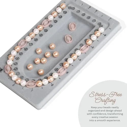 The Beadsmith Mini Bead Board Grey Flocked 17 cm (6.75 in) | Design Necklaces & Bracelets Anywhere thumbnail 5