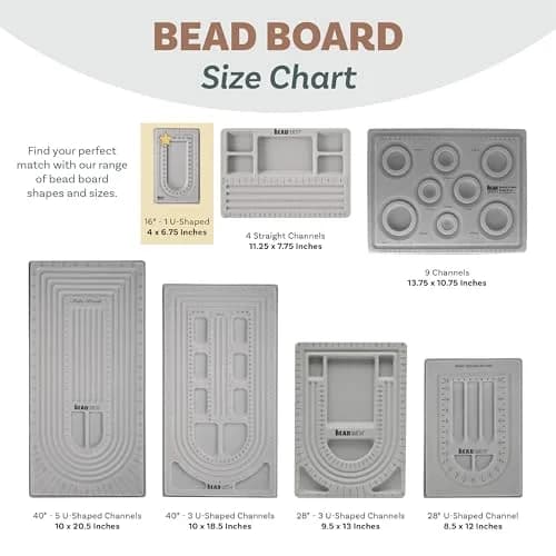 The Beadsmith Mini Bead Board Grey Flocked 17 cm (6.75 in) | Design Necklaces & Bracelets Anywhere thumbnail 6