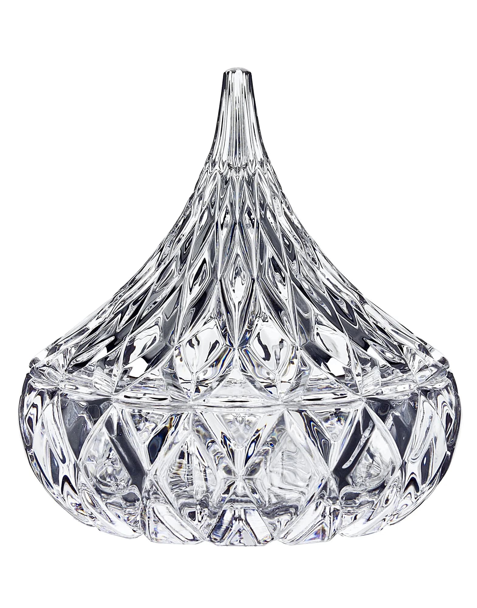 Godinger Hershey Kiss Shaped Crystal Candy Dish with Lid | 5L (1.69 Gallon) Capacity - main product image