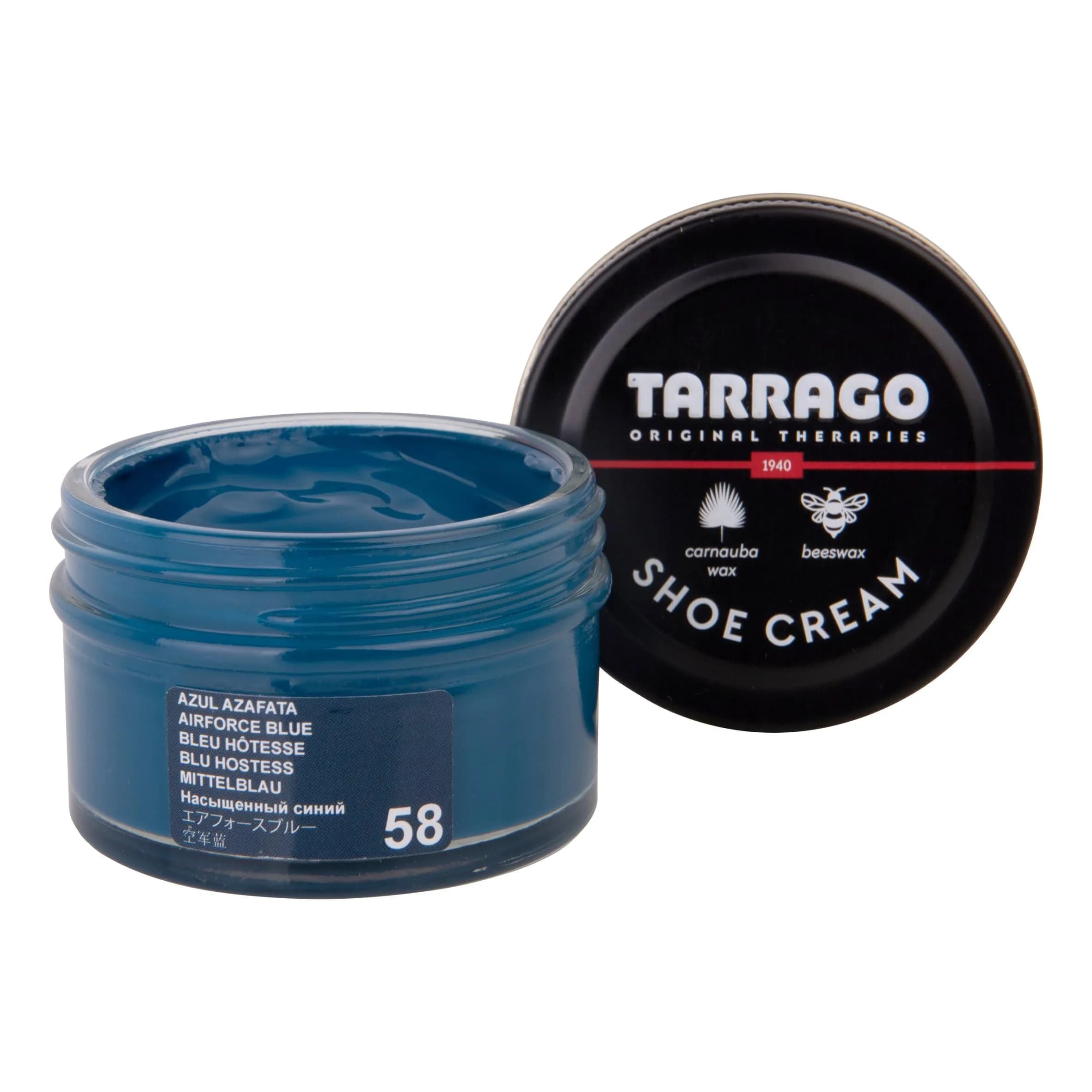 Tarrago Shoe Cream Professional Shoe Polish for Leather Boots, Shoes, Purse, Furniture 50 ml | Eco-Friendly Leather Conditioner - main product image