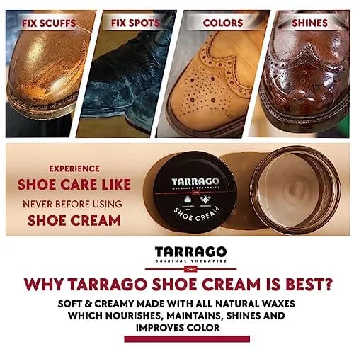 Tarrago Shoe Cream Professional Shoe Polish for Leather Boots, Shoes, Purse, Furniture 50 ml | Eco-Friendly Leather Conditioner thumbnail 6