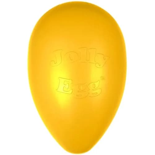Jolly Pets Jolly Egg Herding Dog Toy, 12 inch (30.48 cm) Yellow, Large | Unpredictable Chase for Active Dogs thumbnail 1