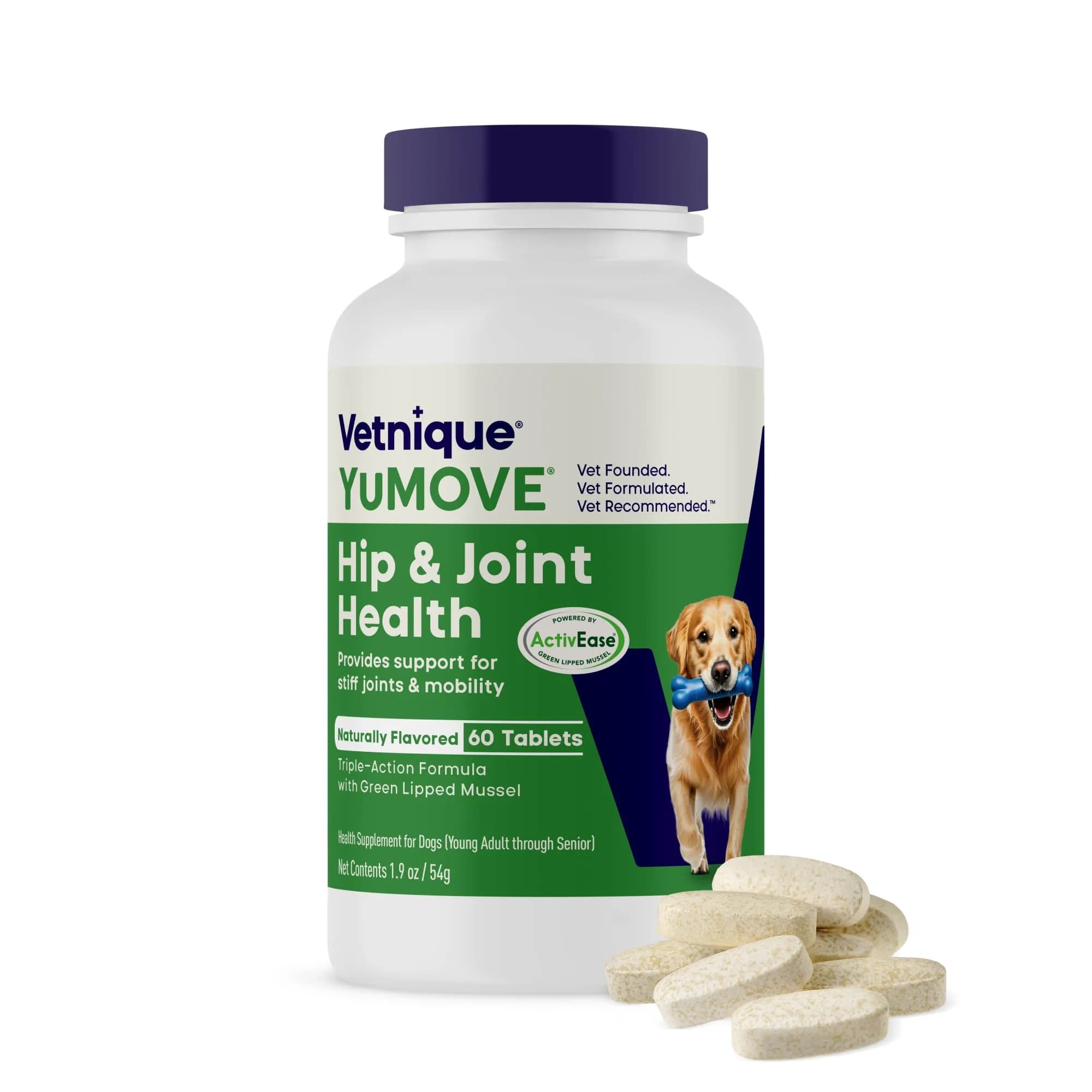 YuMOVE Dog Hip & Joint Supplement Regular Strength 300 Chewable Tablets | Vet-Recommended Mobility Support — 60 Tablets