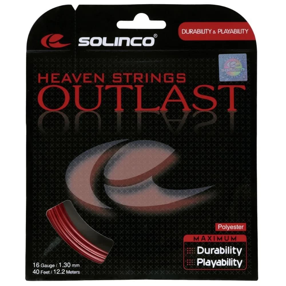Solinco Outlast Tennis String Set-Red-16 | High Durability & All-Court Playability - main product image