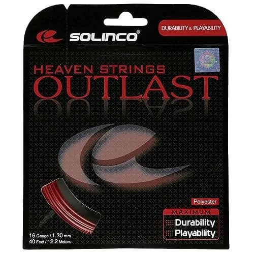 Solinco Outlast Tennis String Set-Red-16 | High Durability & All-Court Playability thumbnail 1