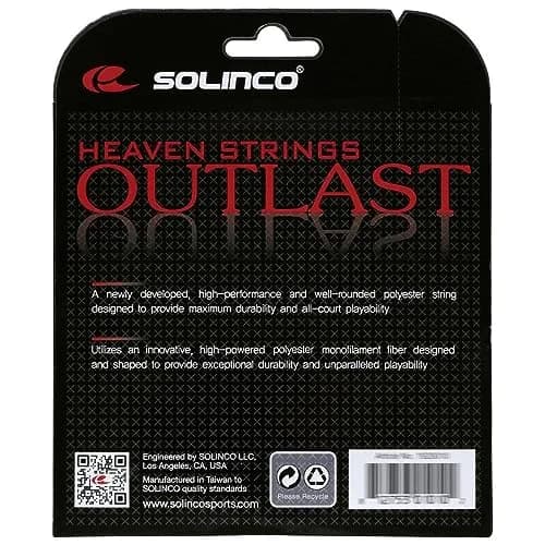 Solinco Outlast Tennis String Set-Red-16 | High Durability & All-Court Playability thumbnail 3