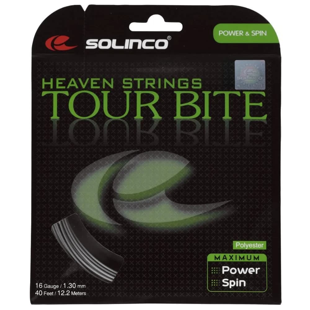 Solinco Tour Bite Tennis String Set 1.30mm (40 ft / 12.2m) | High Spin & Power Co-Polyester