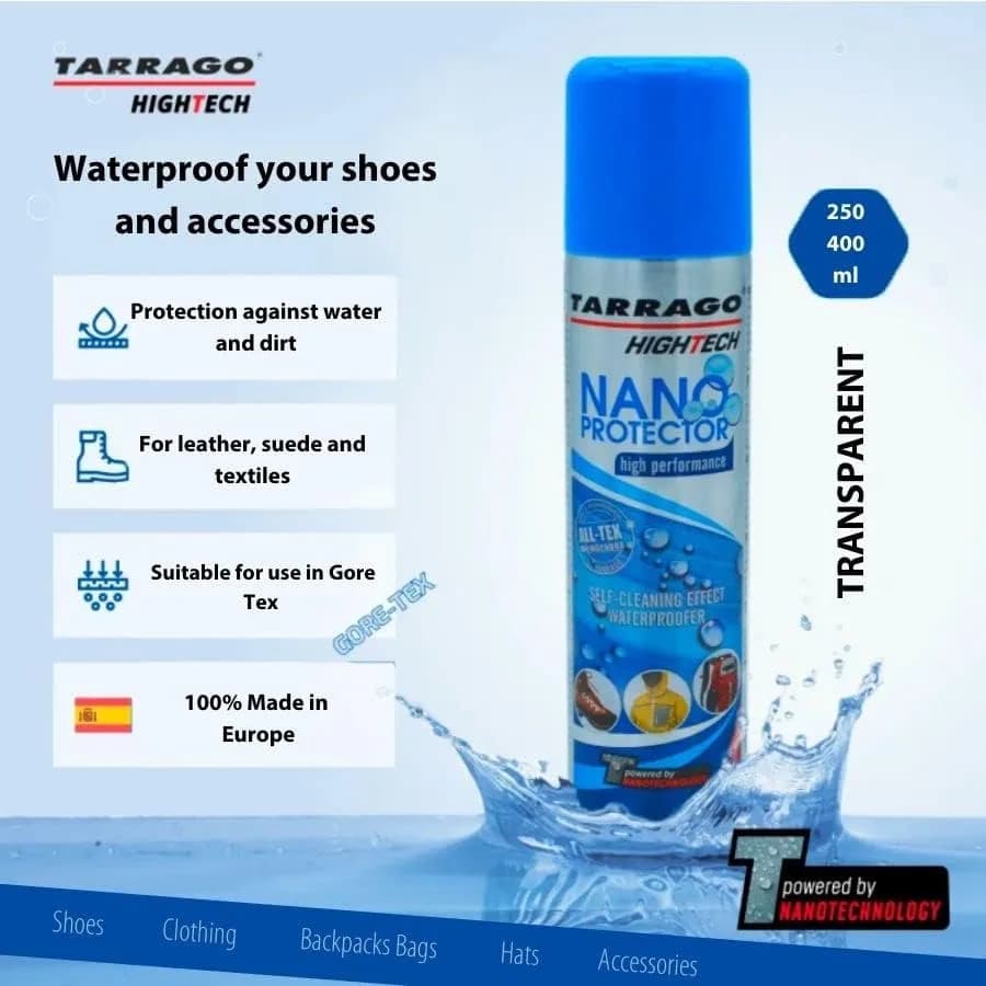 Tarrago Nano Shoe Protector Spray 250ml (8.5 Fl Oz) | Waterproof & Stain Repellent for All Materials thumbnail 10