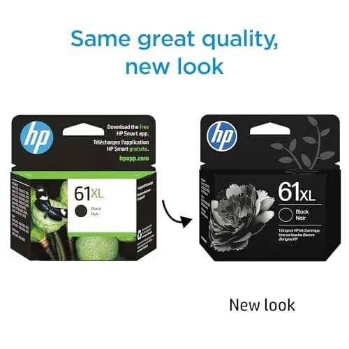 HP 61XL Black High-Yield Ink Cartridge | 430 Pages | Works with HP DeskJet, Envy, OfficeJet Printers thumbnail 2