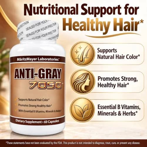 MÄRITZMAYER LABORATORIES Anti-gray 7050 Hair Capsules | Decrease Gray Hair & Restore Natural Color thumbnail 2