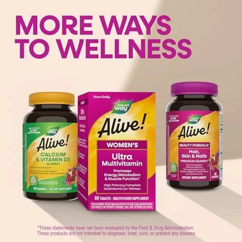 Nature's Way Alive! Women's Ultra Multivitamin 60 Count | High Potency Vitamin for Energy Metabolism & Immune Health thumbnail 8