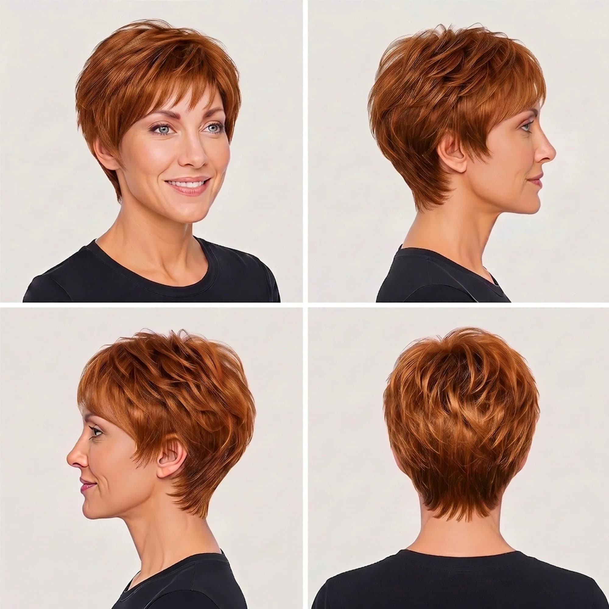 hairuwear Raquel Welch Pixie Cut Short Red Wig, WINNER | Lightweight, Natural Texture, Ready-to-Wear thumbnail 4