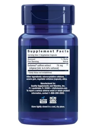 Life Extension Optimized Saffron 60 Capsules | Appetite Support, Non-GMO & Gluten-Free thumbnail 2
