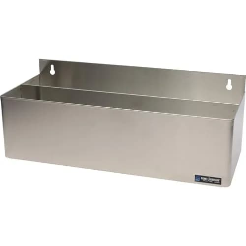 San Jamar B5522D Double Rail Speed Rack Bottle Holder 56.1cm (22.3" W x 8.5" H x 9.7" D) | Organizes 10 Quart Bottles thumbnail 1