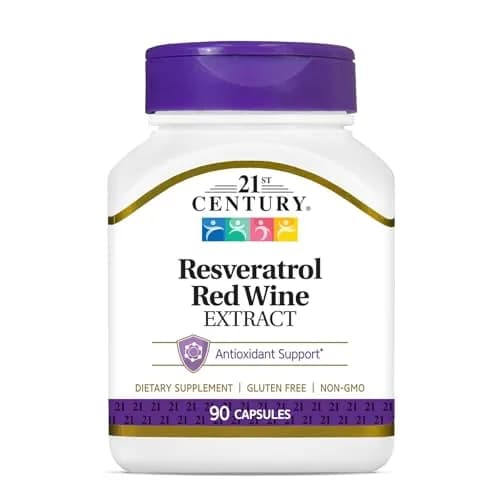 21st Century Resveratrol Red Wine Extract Capsules, Antioxidant, 90ct | Supports Cellular Health & Aging thumbnail 1