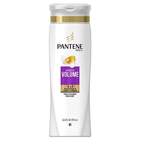 Pantene Pro-V Sheer Volume 2 in 1 Shampoo & Conditioner with Collagen 372ml (12.6 Fl Oz) | Boosts Volume & Lift thumbnail 1