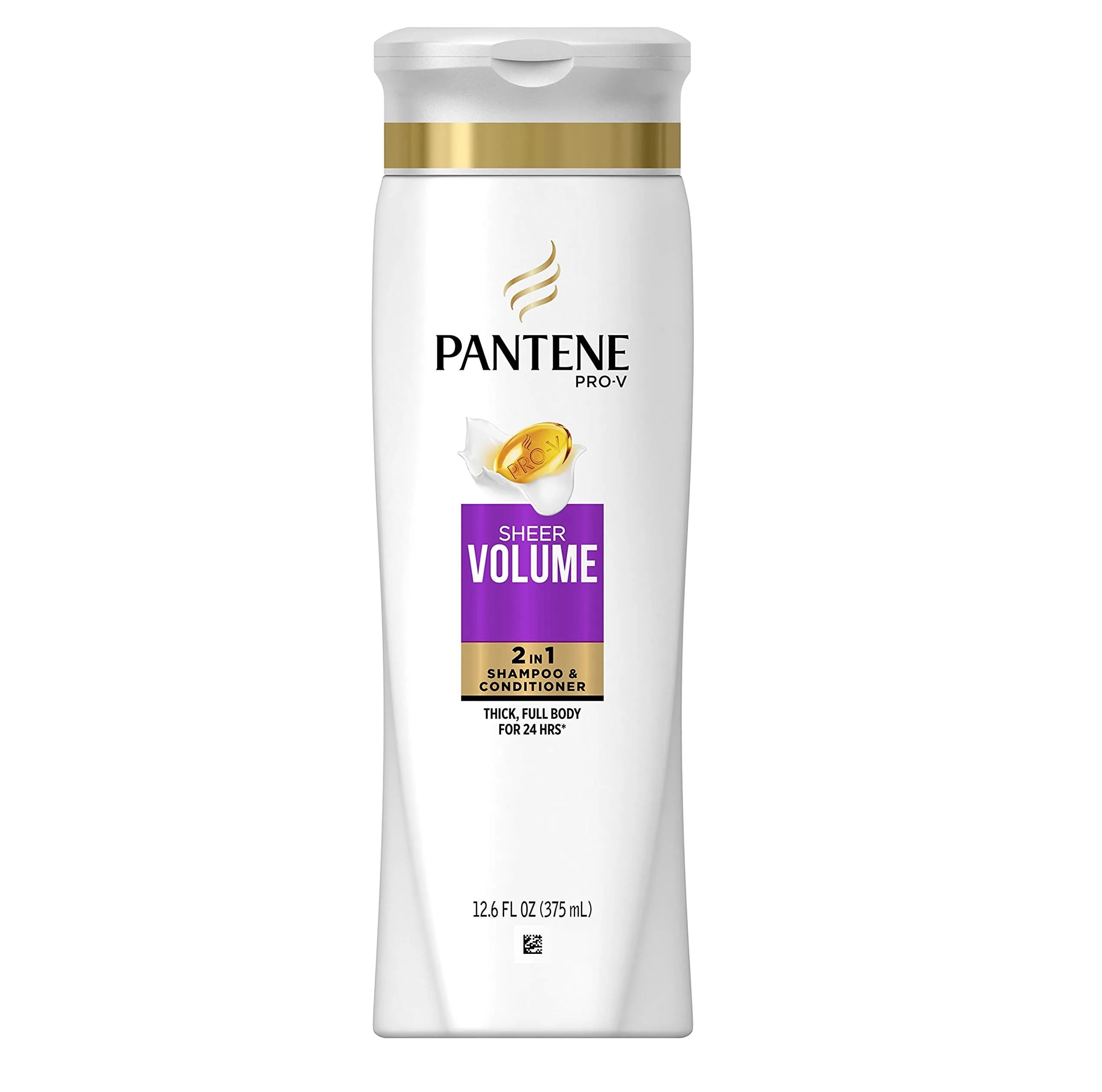 Pantene Pro-V Sheer Volume 2 in 1 Shampoo & Conditioner with Collagen 372ml (12.6 Fl Oz) | Boosts Volume & Lift - main product image