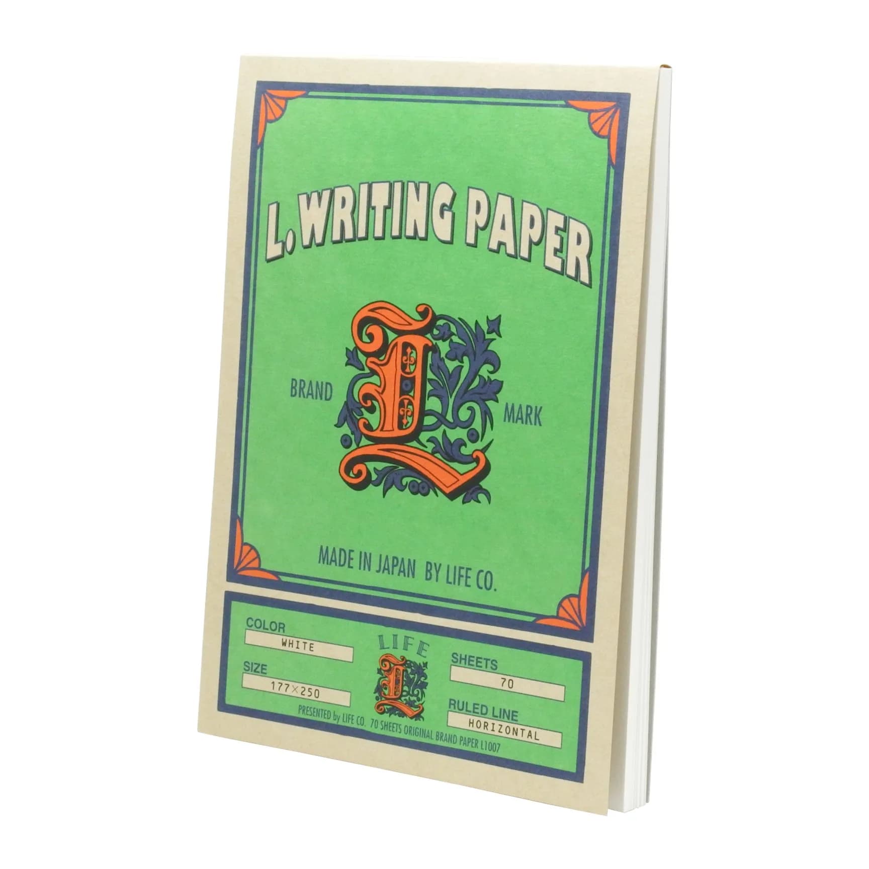ライフ Toilet Pin, L Brand Label, Horizontal Ruled | 7 in. x 10 in. | 70 Pages, Multicolor Paper - main product image