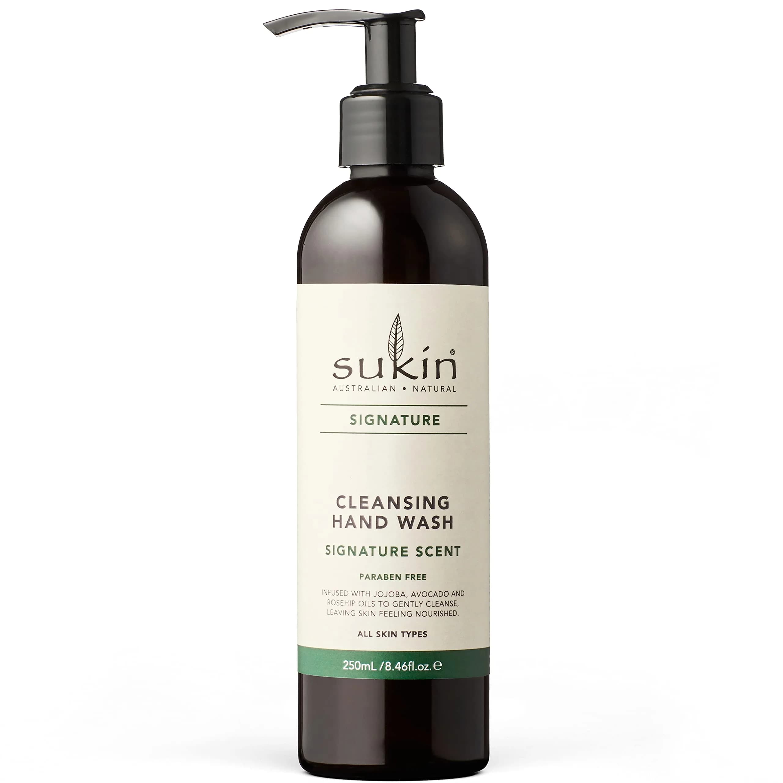 Sukin Cleansing Hand Wash Signature Collection 250ml (8.46 Fl Oz) | Gentle Cleanser for All Skin Types — 8.46 Fl Oz / Signature