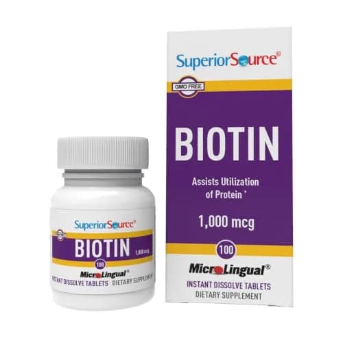 Superior Source Biotin 1,000 mcg | Sublingual Tablets for Hair & Nails Support thumbnail 1