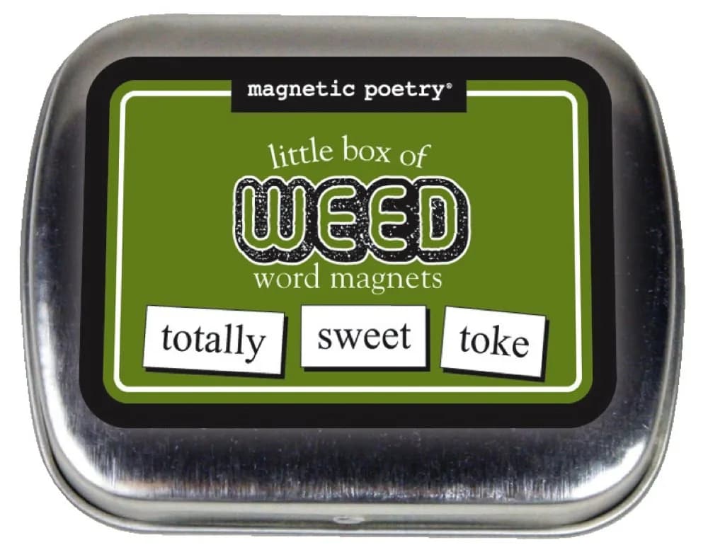 Magnetic Poetry Little Box of Obscenities Kit 72 Words | Fun Refrigerator Word Set Made in USA — Weed