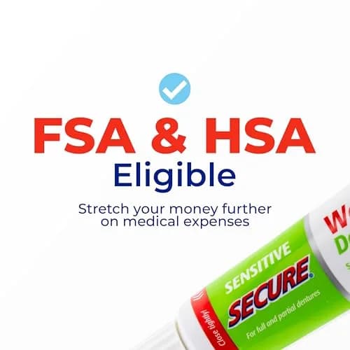 Secure Sensitive Denture Adhesive Cream 1.4 oz | Waterproof, Zinc-Free, Sensitive Gums thumbnail 7