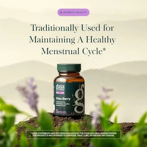 Gaia Herbs Vitex Berry Organic Chaste Tree 60 Vegan Liquid Phyto-Caps | Supports Hormone Balance & Healthy Menstrual Cycle thumbnail 3