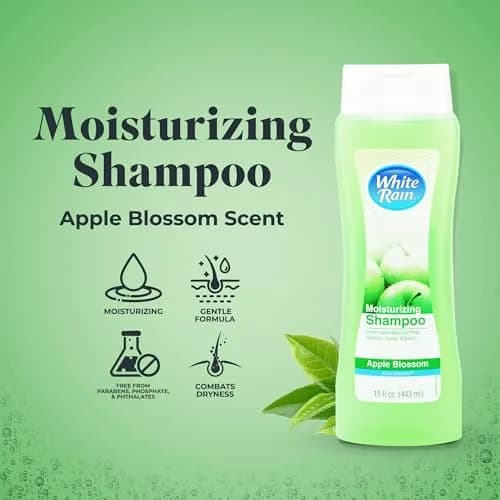 White Rain Moisturizing Shampoo – Apple Blossom Scent, 15 fl oz | Hydrating, Paraben-Free, Cruelty-Free thumbnail 2